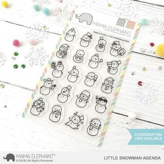 Mama Elephant, clear stamp, Little Snowman Agenda