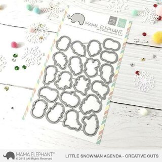 Mama Elephant, Creative Cuts/ Stanzschablone, Little Snowman Agenda