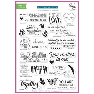 Lawn Fawn, clear stamp, we stand with you