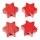 Schnulli-Stern 19,5 x 19,5 x 8 mm, DL 3 mm, rot, Btl. à 4 St.