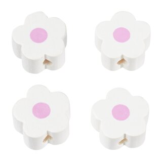 Schnulli-Blümchen 16 x 15,5 x 8 mm, DL 3 mm, weiss,...