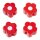 Schnulli-Blümchen 16 x 15,5 x 8 mm, DL 3 mm, rot, Btl. à 4 St.