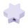 Schnulli-Stern, 19,5 x 19,5 x 8 mm, DL 3 mm, flieder, Btl. à 4 St.