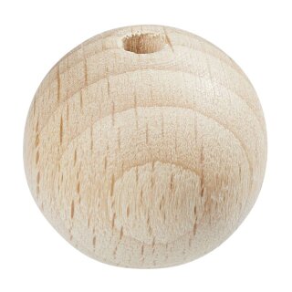 Schnulli-Holzperle 20 mm, Buche natur, Btl. à 6 St.