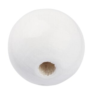 Schnulli-Holzperle 12 mm, weiss, 1 St.