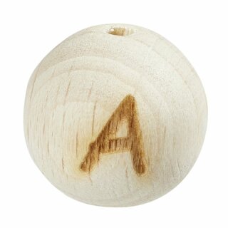 Schnulli-Buchstaben-Kugel 12 mm, "A" Buche...