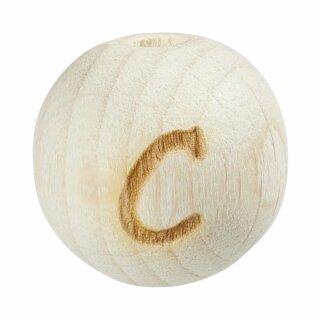 Schnulli-Buchstaben-Kugel 12 mm, "C" Buche...