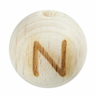 Schnulli-Buchstaben-Kugel 12 mm, "N" Buche...