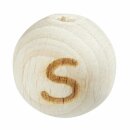 Schnulli-Buchstaben-Kugel 12 mm, "S" Buche...