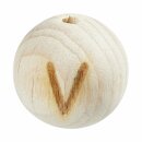 Schnulli-Buchstaben-Kugel 12 mm, "V" Buche...