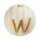 Schnulli-Buchstaben-Kugel 12 mm, "W" Buche natur, 1 St.