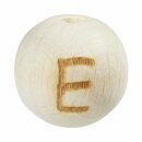 Schnulli-Buchstaben-Kugel 15 mm, "E" Buche...