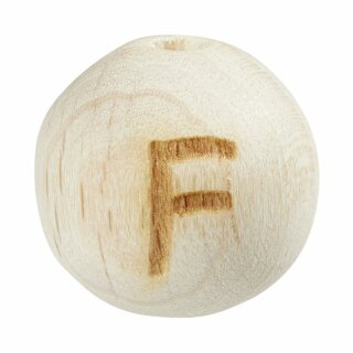 Schnulli-Buchstaben-Kugel 15 mm, "F" Buche...