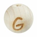 Schnulli-Buchstaben-Kugel 15 mm, "G" Buche...