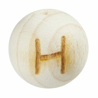 Schnulli-Buchstaben-Kugel 15 mm, "H" Buche...