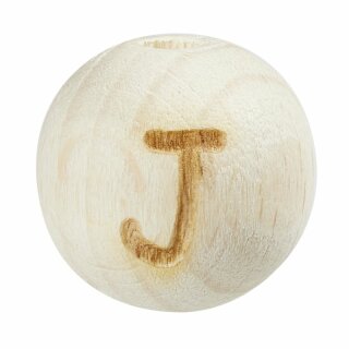 Schnulli-Buchstaben-Kugel 15 mm, "J" Buche...