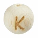 Schnulli-Buchstaben-Kugel 15 mm, "K" Buche...