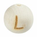 Schnulli-Buchstaben-Kugel 15 mm, "L" Buche...
