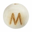 Schnulli-Buchstaben-Kugel 15 mm, "M" Buche...