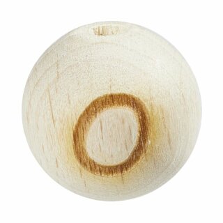 Schnulli-Buchstaben-Kugel 15 mm, "O" Buche natur, 1 St.