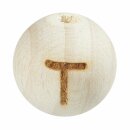 Schnulli-Buchstaben-Kugel 15 mm, "T" Buche...