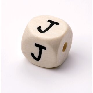 Schnulli-Buchstaben-Würfel 10 mm, "J", Ahorn natur hell, 1 St.