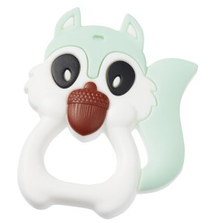 Schnulli-Silikon Eichhörnchen 9 cm, mint
