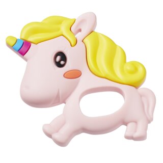 Schnulli-Silikon Einhorn 9 cm, rosé