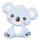 Schnulli-Silikon Koala 90 mm, hellblau