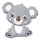 Schnulli-Silikon Koala 90 mm, grau