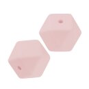 Schnulli-Silikon Perle Sechseck 14 mm, rosé, 1 St.