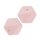 Schnulli-Silikon Perle Sechseck 14 mm, rosé, 1 St.
