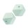 Schnulli-Silikon Perle Sechseck 14 mm, mint, 1 St.