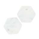 Schnulli-Silikon Perle Sechseck 14 mm, marmoriert, 1 St.