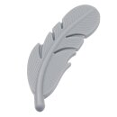 Schnulli-Silikon Feder 55 mm, grau
