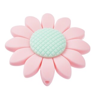 Schnulli-Silikon Blume 40 mm, rosé