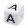 Schnulli-Buchstaben-Würfel 6 mm, "A", Kunststoff, 1 St.