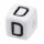 Schnulli-Buchstaben-Würfel 6 mm, "D", Kunststoff, 1 St.