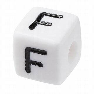 Schnulli-Buchstaben-Würfel 6 mm, "F", Kunstsftoff, 1 St.
