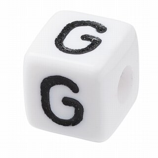 Schnulli-Buchstaben-Würfel 6 mm, "G", Kunststoff, 1 St.