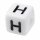 Schnulli-Buchstaben-Würfel 6 mm, "H", Kunststoff, 1 St.
