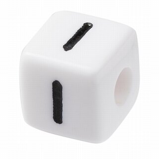 Schnulli-Buchstaben-Würfel 6 mm, "I", Kunststoff, 1 St.