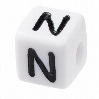 Schnulli-Buchstaben-Würfel 6 mm, "N", Kunststoff, 1 St.