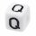 Schnulli-Buchstaben-Würfel 6 mm, "Q", Kunststoff, 1 St.