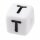 Schnulli-Buchstaben-Würfel 6 mm, "T", Kunststoff, 1 St.