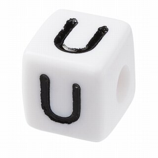 Schnulli-Buchstaben-Würfel 6 mm, "U", Kunststoff, 1 St.