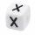 Schnulli-Buchstaben-Würfel 6 mm, "X", Kunststoff, 1 St.