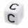 Schnulli-Buchstaben-Würfel 10 mm, "C", Kunststoff, 1 St.