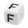 Schnulli-Buchstaben-Würfel 10 mm, "F", Kunststoff, 1 St.