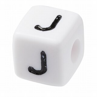 Schnulli-Buchstaben-Würfel 10 mm, "J", Kunststoff, 1 St.